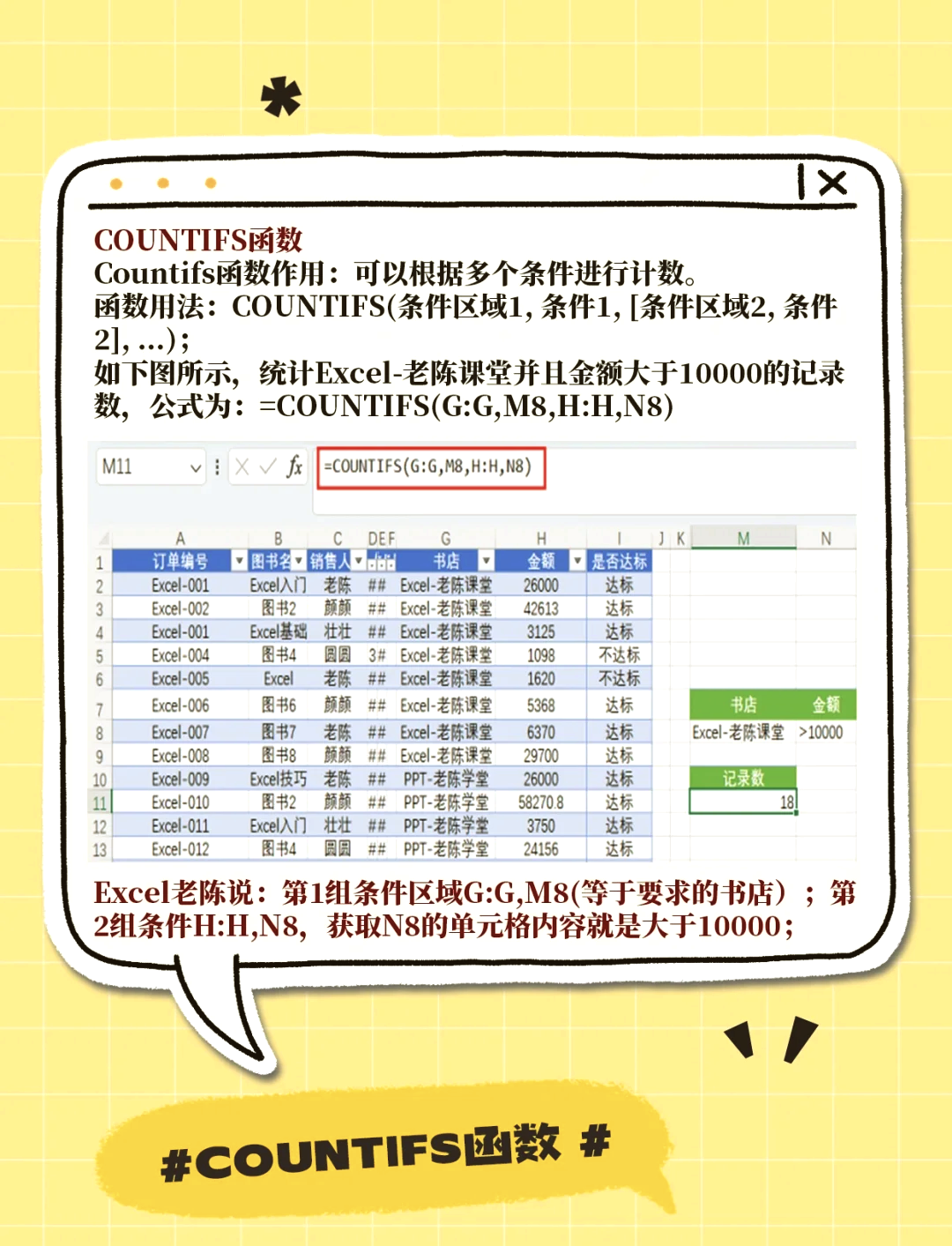 【countif函数的使用方法及实例,COUNTIFS函数用法详解】 【countif函数的使用方法及实例,COUNTIFS函数用法详解】