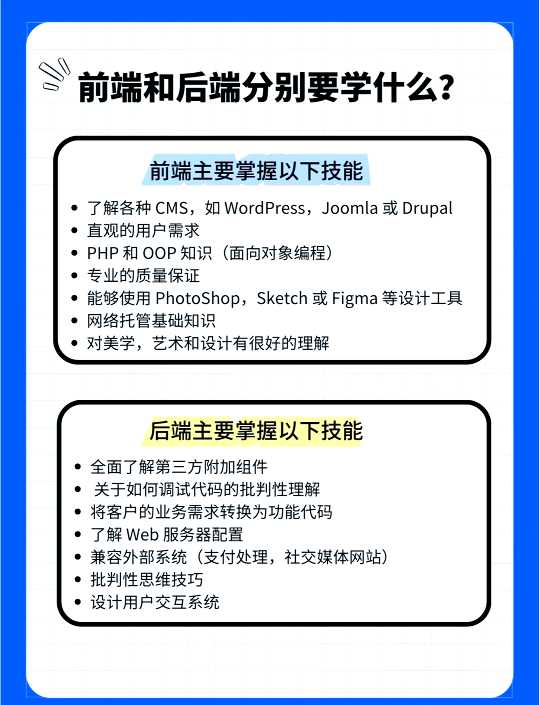 后端开发和前端开发的区别（后端开发和前端开发的区别和联系）