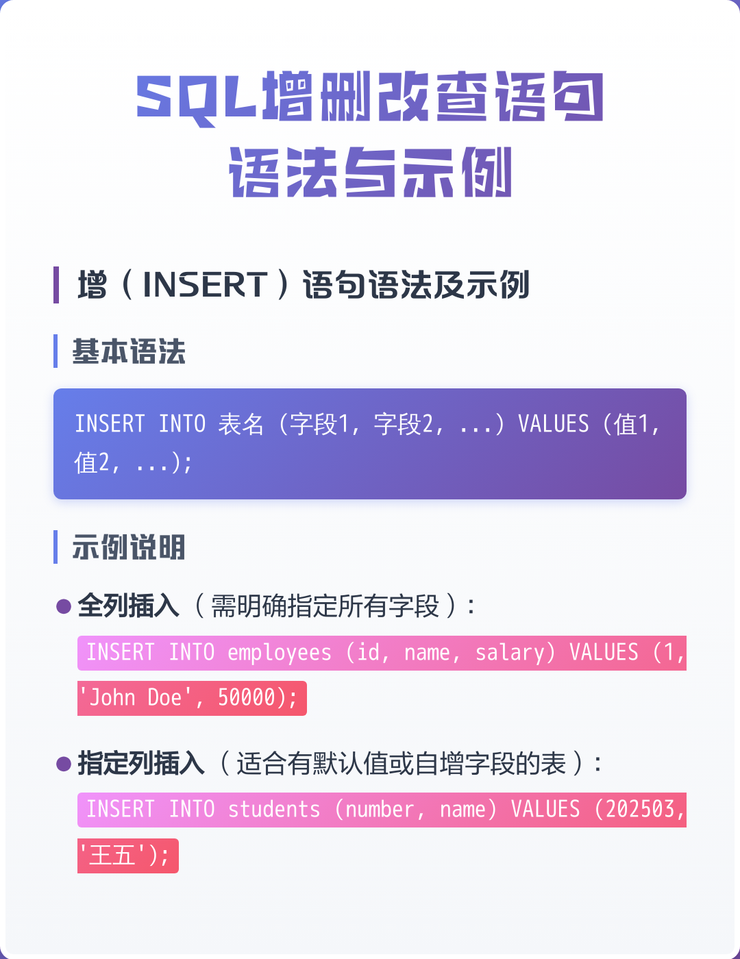 updatesql语句（UPDATE语句）