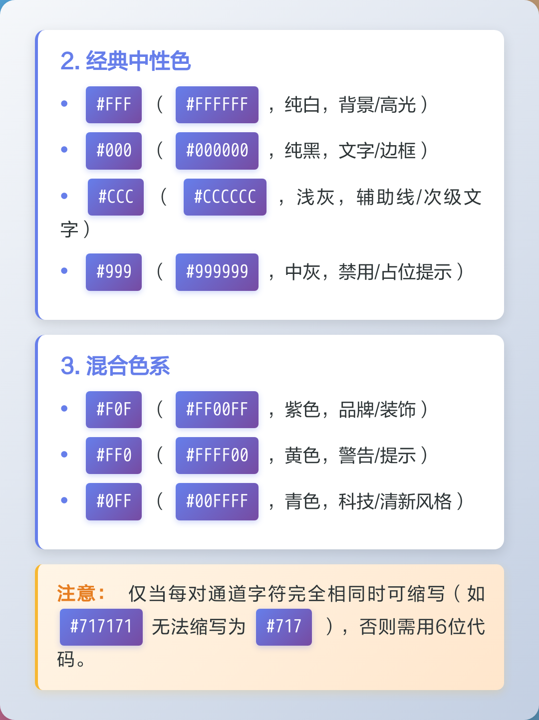 颜色代码缩写/颜色代码对照表 颜色代码缩写/颜色代码对照表