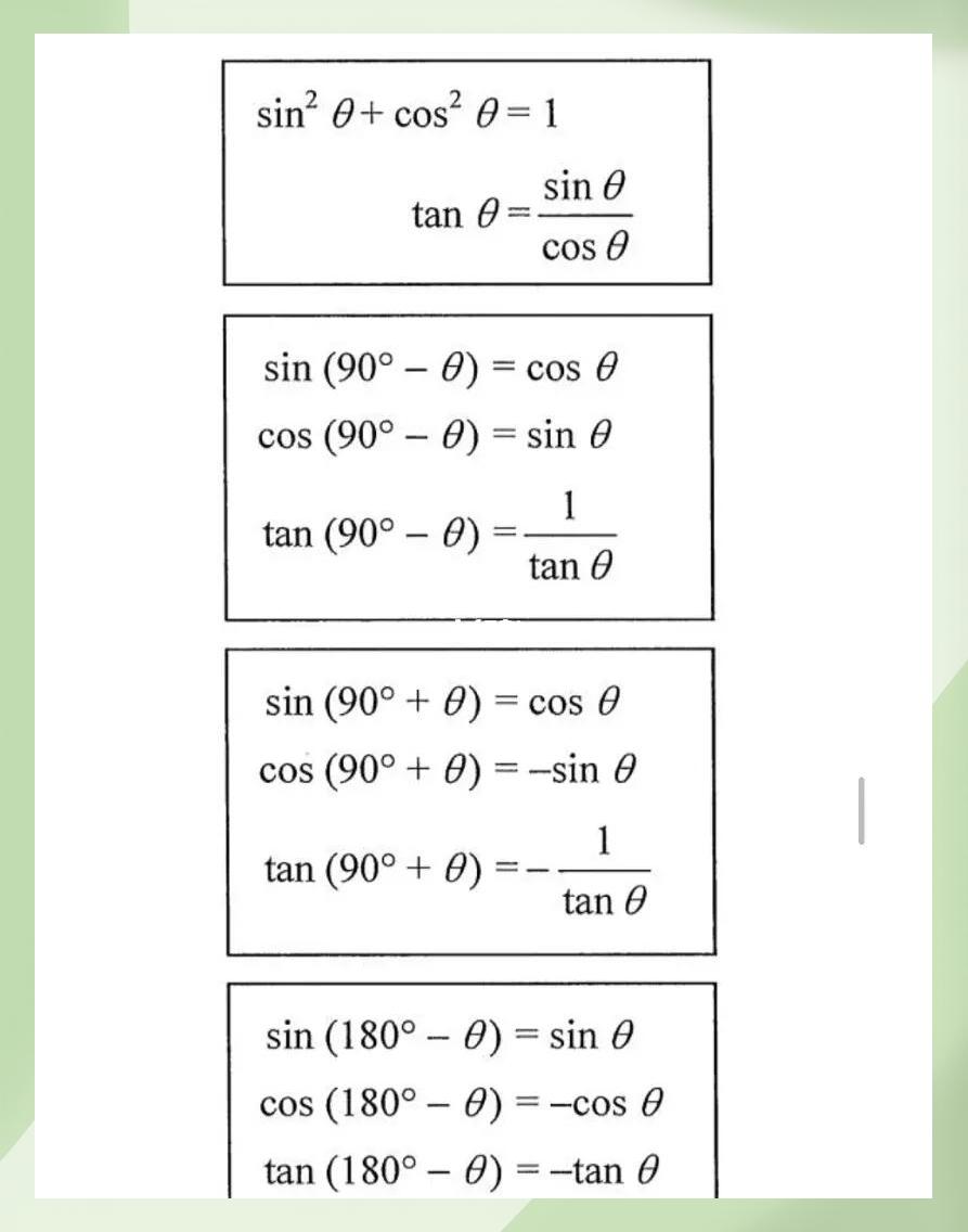 【关于三角函数的公式大全,三角函数的全部公式整理大学】