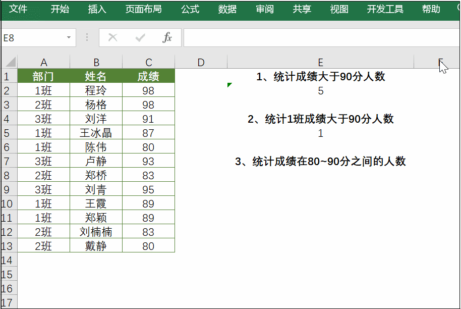 countifs详细步骤用法/countifs函数的用法举例