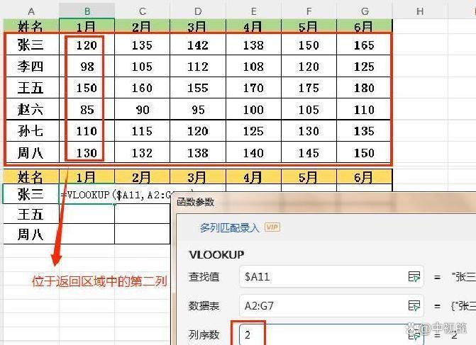 【column函数和vlookup函数,vlookup中column函数的使用】 【column函数和vlookup函数,vlookup中column函数的使用】