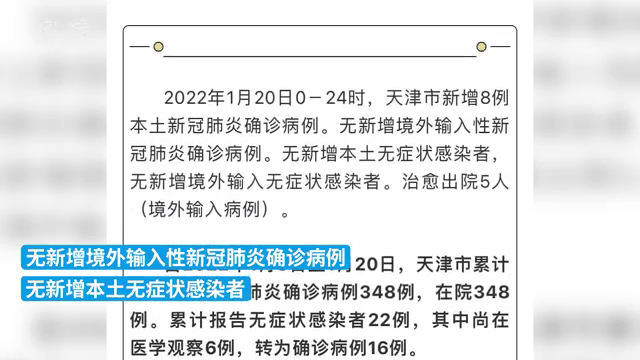 天津新增20例本土无症状(天津本轮疫情97例阳性 49例已确诊) 天津新增20例本土无症状(天津本轮疫情97例阳性 49例已确诊)