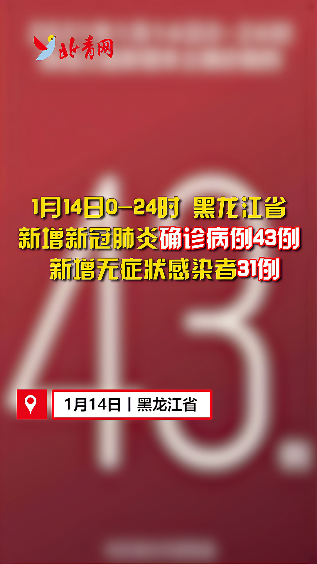 黑龙江新增确诊病例/黑龙江新增本土确诊35例