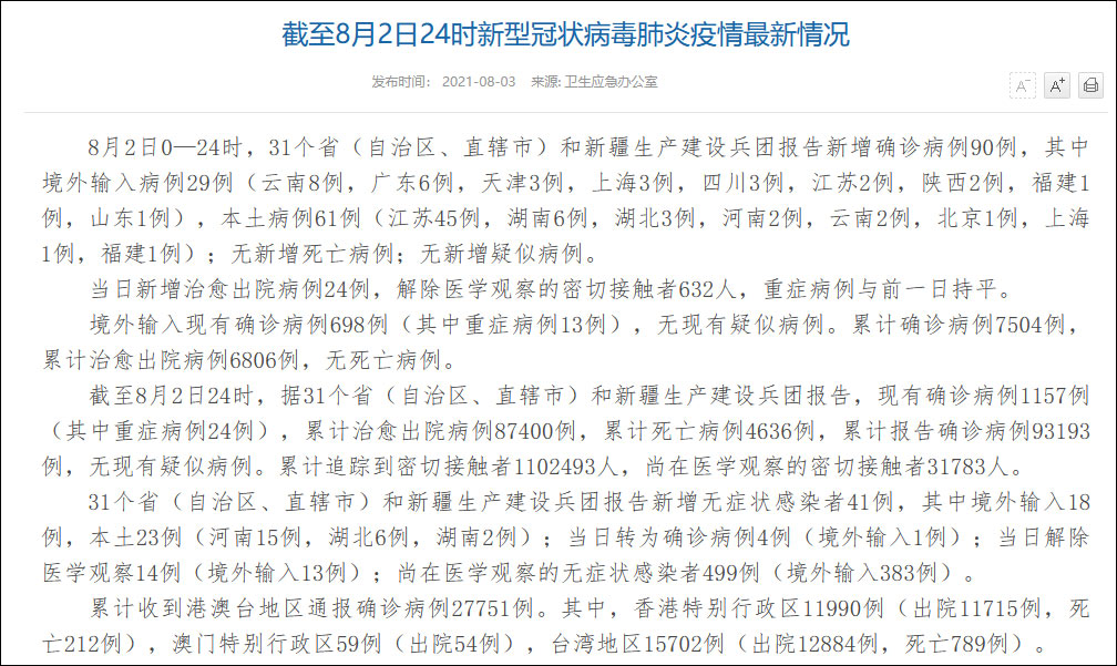 31省份新增确诊25例本土2例(31省份增本土确诊61例 涉12省市) 31省份新增确诊25例本土2例(31省份增本土确诊61例 涉12省市)