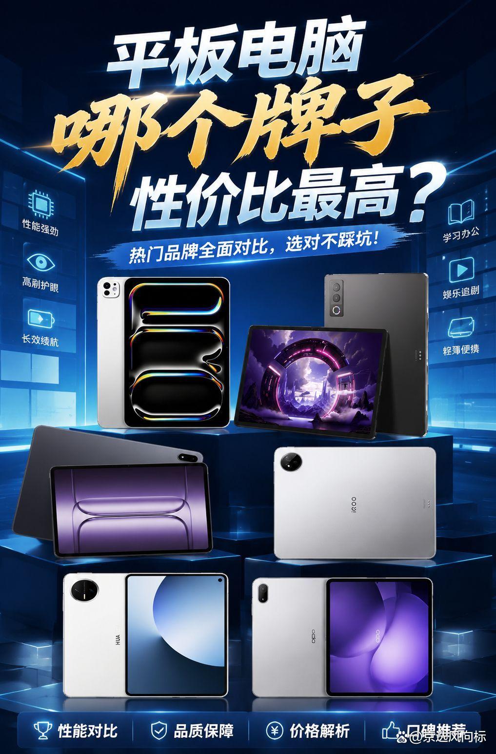平板电脑排名前十名品牌（平板电脑排名前十名品牌推荐）